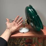 Tilting wall light in green opaline and ceramic