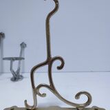 Three brass, chrome, aluminum hooks, early 20th century