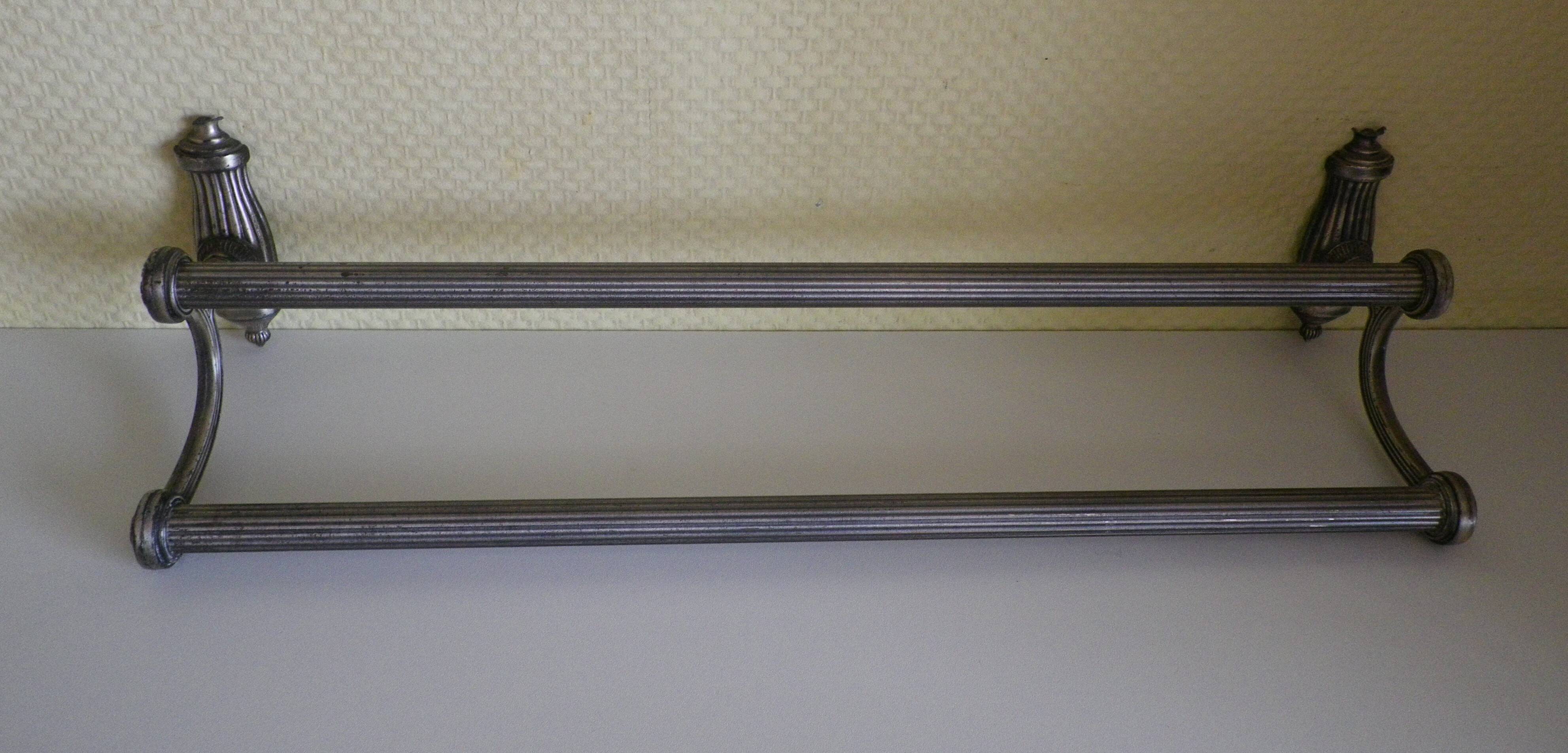 Porte serviettes double mural, style empire -1970-