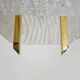 Lustre en laiton et verre moderniste Maison Arlus France des années 1950