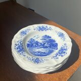 Deep plates Sarreguemines Romantic blue decor