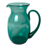 Vintage, pichet en verre mouvementé vers 1960