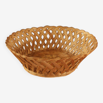 Openwork basket round vintage basketry