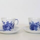 Pair of Blue Flowers Royal Copenhagen cups