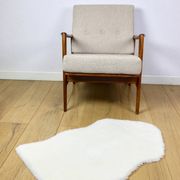 PRL armchair "Stefan" wooden beech vintage beige boucle - darker wood