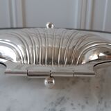 Butter dish / empty pocket shell silver metal years 40-50 hallmarked
