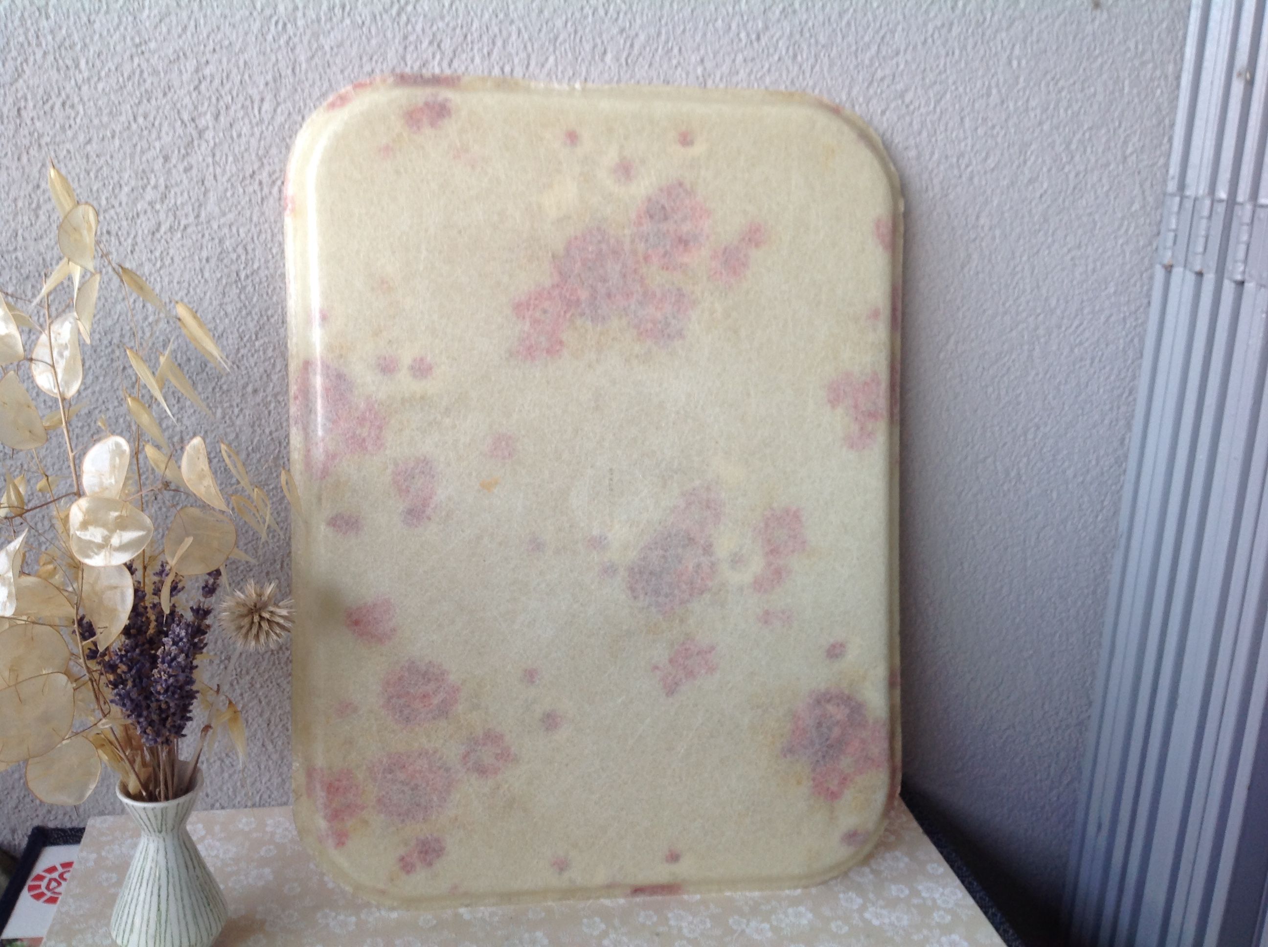 Vintage fiberglass tray made in France