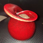 Vase coeur de rose en céramique par Fred et Andrée Stocker vers 1950