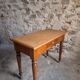 Vintage beech desk with a linoleum top and drawer.