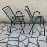 Paire de fauteuils scoubidou