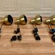 Set of 4 modular wall lights Scandinavian design 1950.
