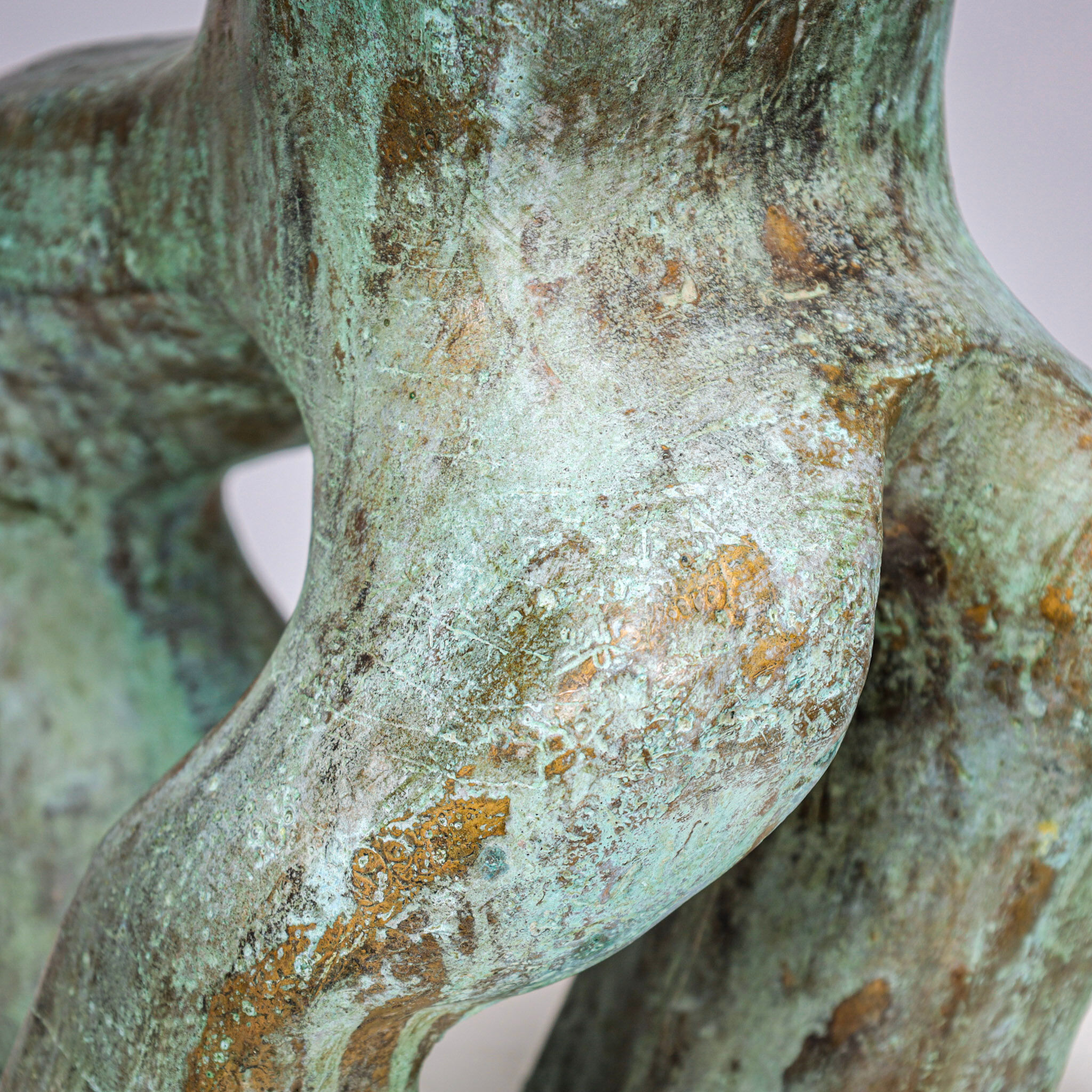 Patinated biomorphic bronze sculpture by Jacob Hordijk, 1990s