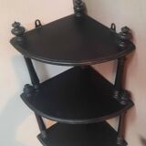 Napoleon III blackened walnut corner shelf