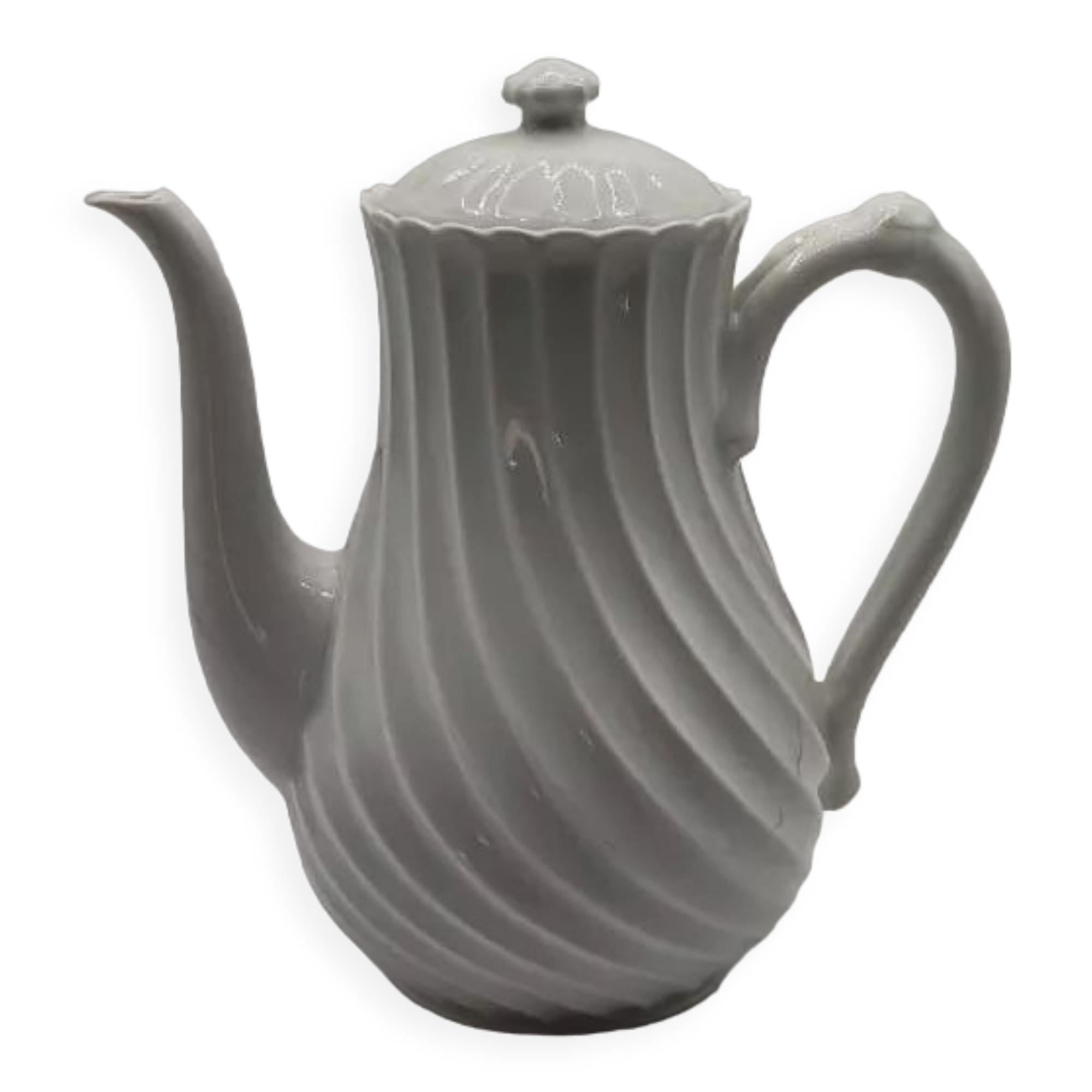 Vintage porcelain coffee maker Haviland twisted limoges France white