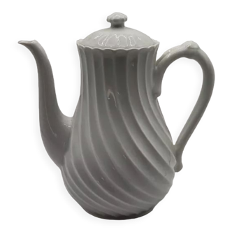 Vintage porcelain coffee maker Haviland twisted limoges France white