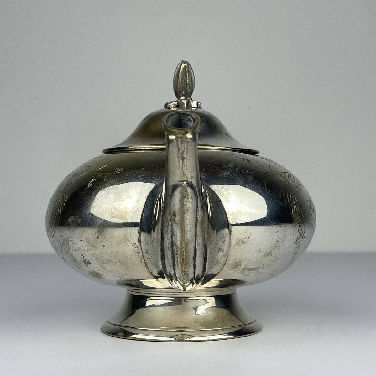 Vintage silver-plated teapot, Italy 1950s