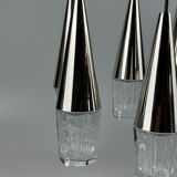 60s 70s hanging lamp cascade lamp 5 lights glass & chrome space age design
