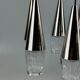 60s 70s hanging lamp cascade lamp 5 lights glass & chrome space age design
