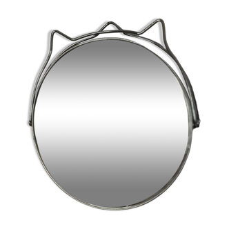 Miroir barbier chat