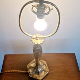 Art nouveau gilded bronze lamp signed Muller Frères