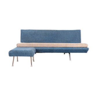 Italian Mid-Century modern daybed with footstool, 1950s