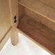 Guillerme and Chambron oak sideboard in light wood in a brutalist style.