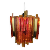 Suspension Claus Bolby en laiton et plastique danois des années 70