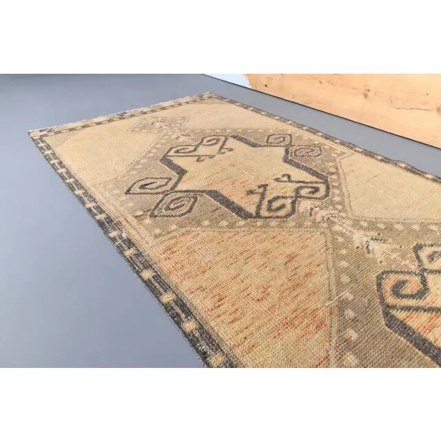 1970s Turkish Handmade Wool Runner Rug 81x297