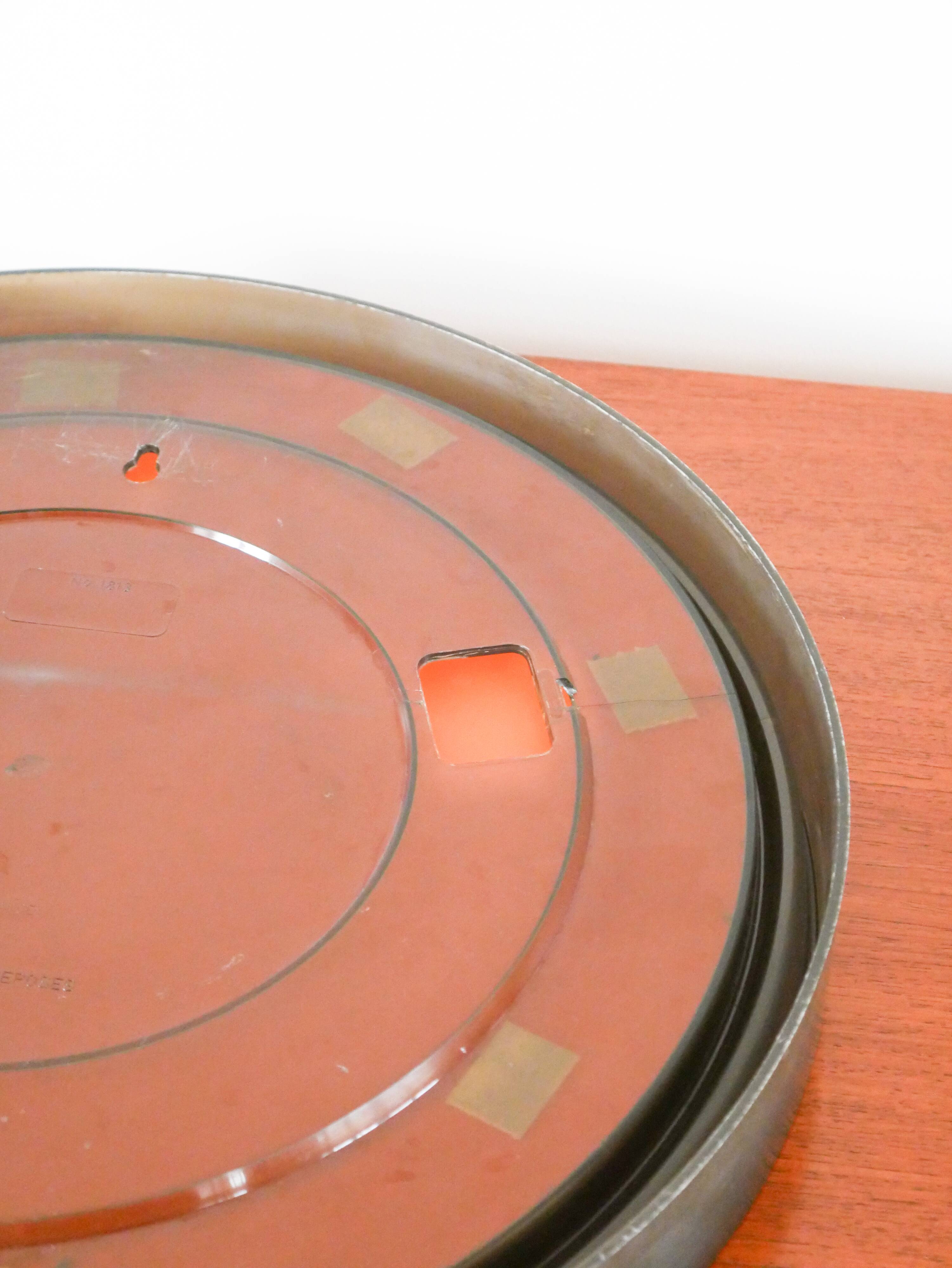 Gray plexi cap mirror Made in France Registered model, Design, 1970