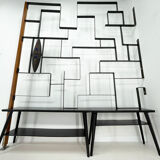1960's art wall unit or room divider with sculpture by Jelínek