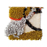 Contemporary handmade grey shaped fish tail cotton wall decor