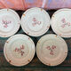 5 assiettes dessert vintage à fleurs