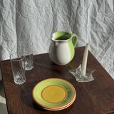 90s white and green ceramic carafe H17 D11