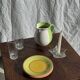 90s white and green ceramic carafe H17 D11