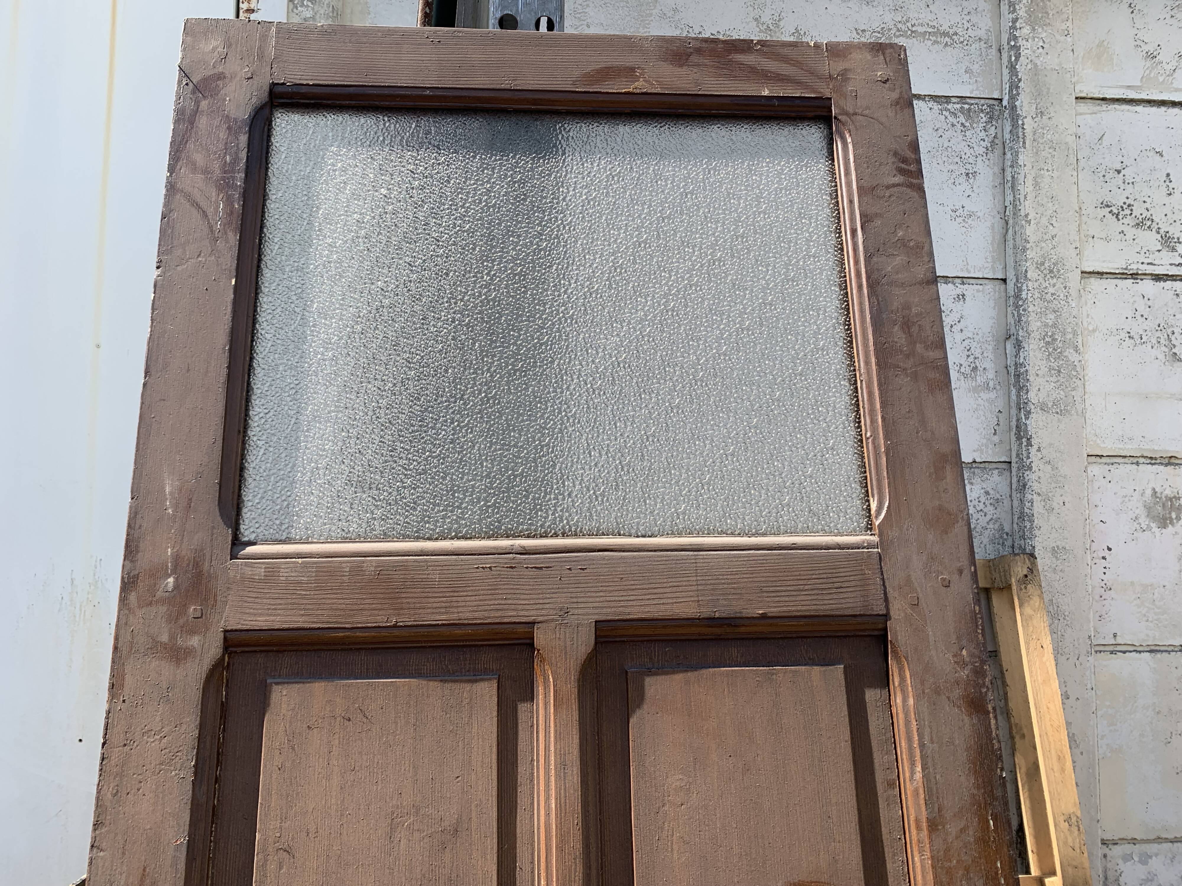 Passage door in patinated fir XX century