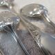 12 silver-plated metal teaspoons, goldsmith J Brille, rocaille ribbon decor