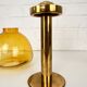 Pair of brass candle holders by Hans-Agne Jakobsson L102/32, Sweden, 1970.