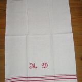 Set of 3 honeycomb towels, MD cross stitch monogram