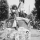 Photo print black and white hippies on van volkswagen barium paper 300g format 30x45cm