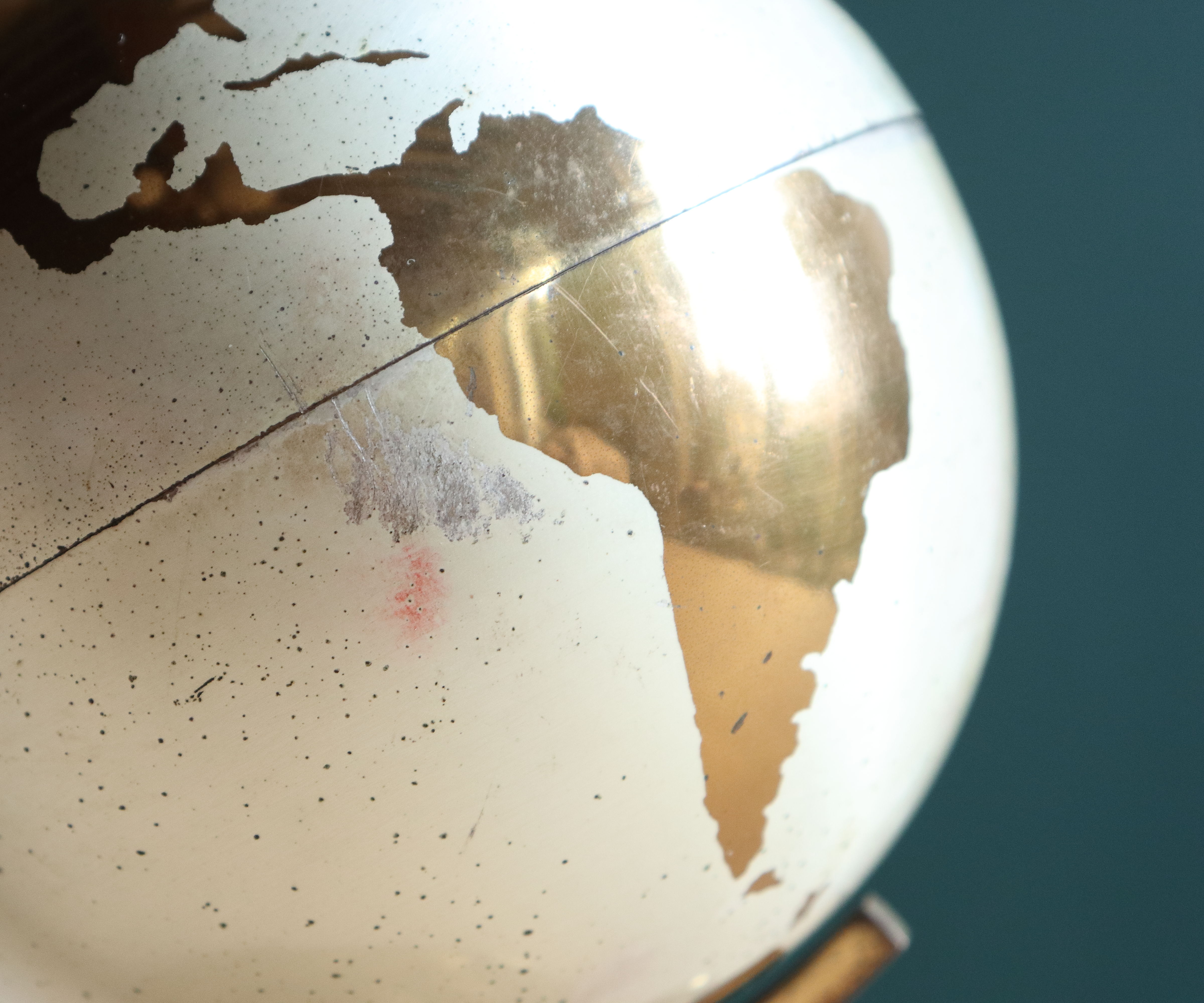 Globe Planet brass cigarette dispenser