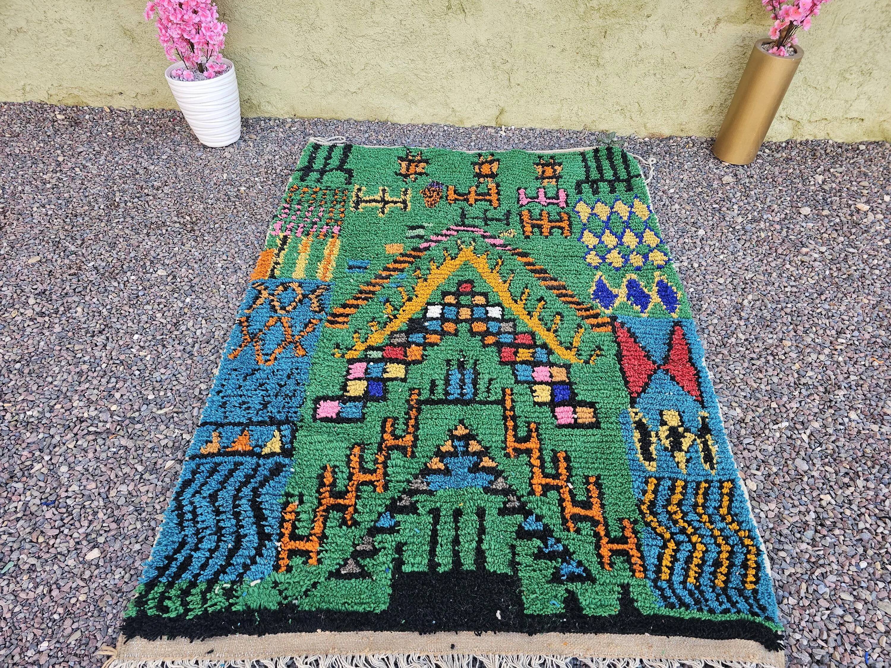 Handmade natural Berber rug 2.5x1.5 m