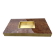 Willy Rizzo coffee table in walnut burl and brass 1970
