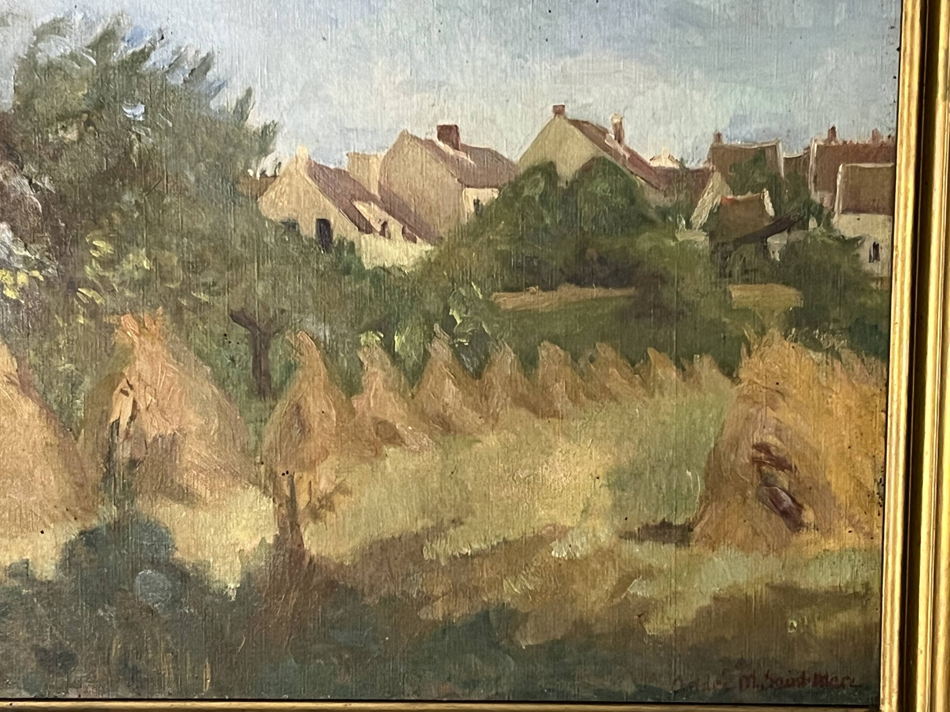 André Meaux Saint-Marc "rural landscape" Oil on canvas signed