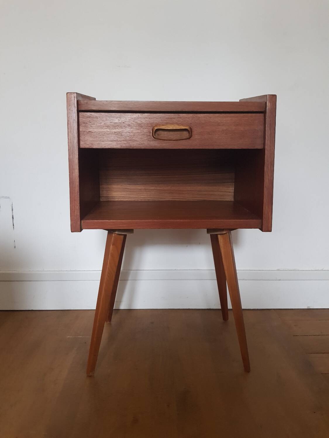 Vintage teak bedside table