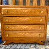 Art deco chest of drawers in oak