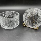 Bohemian crystal bonbonnière 24% PbO – Bohemia Czechoslovakia – Box