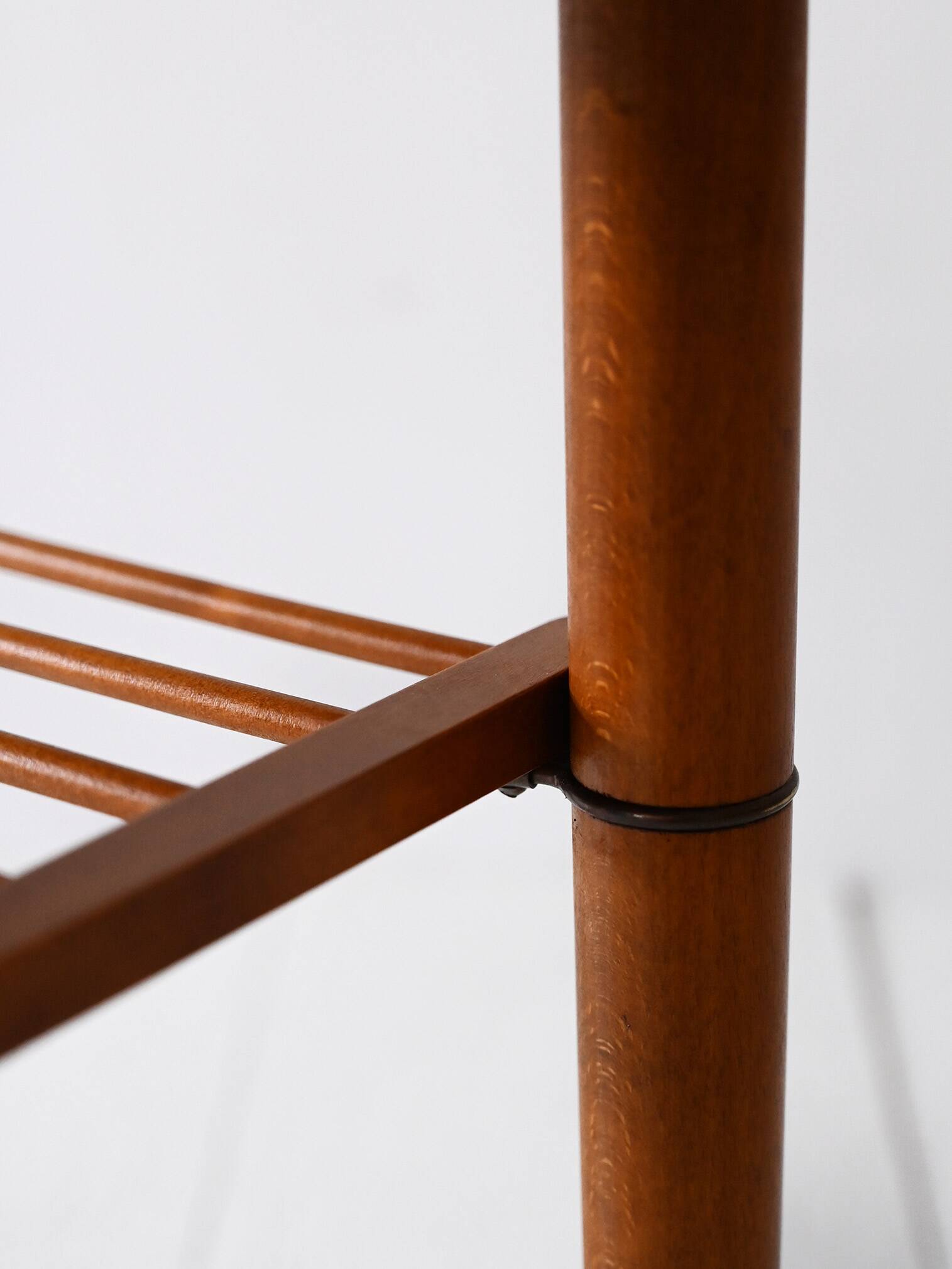 1960s teak coffee table on casters