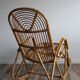 Rocking chair in vintage rattan 1960