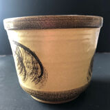 Pot type vase with palm trees by Bay Keramik West Germany