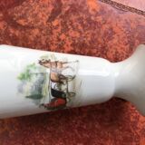 Lot of 3 mazagrans in Limoges porcelain with carriage decoration